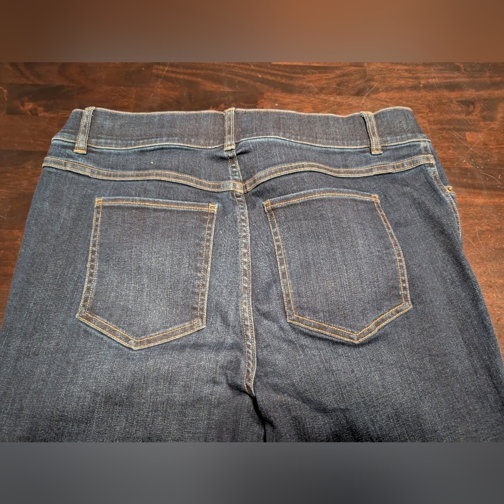 Spanx EveryWear Flare Jeans - Dark Blue, Women's Large - Picture 6 of 8